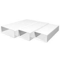 Воздуховод для кухни прямоугольный ЭРА 511ВП1,5 ПВХ (55х110 мм/1,5 м)