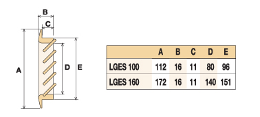 Деревянная вентиляционная решетка, тик 172x172