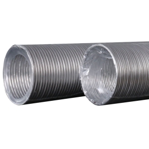 Воздуховод круглый гибкий алюминиевый гофрированный ЭРА 10ВА (100 мм/3 м)