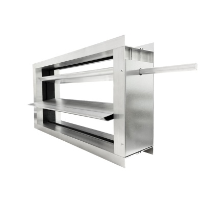 Дроссель-клапан прямоугольный под электропривод (оц. сталь) 400х200