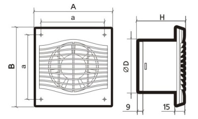 Вентилятор накладной ЭРА SLIM 4C Вентилятор накладной ЭРА SLIM 4C