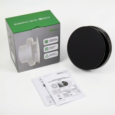 Вентилятор вытяжной потолочный Seicoi Ratio Design 100 Matt black