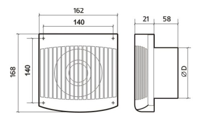 Вентилятор накладной ЭРА COMFORT 5-01 с выключателем Вентилятор накладной ЭРА COMFORT 5-01 с выключателем