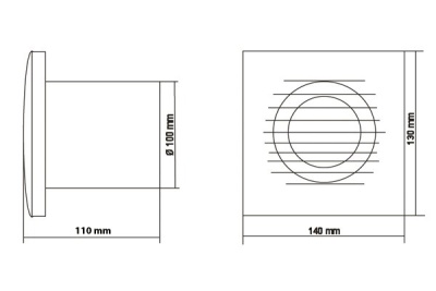 Накладной вентилятор Europlast E100T (таймер)