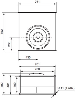 Вентилятор канальный ВКП-70-40-6D