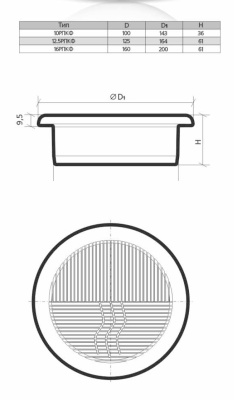 Вентиляционная решетка круглая ЭРА 12,5РПКФ