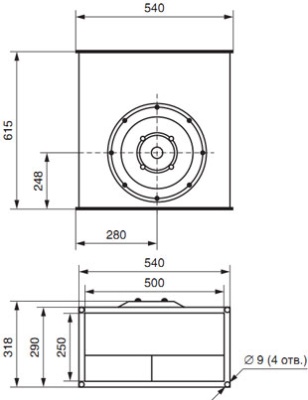 Вентилятор канальный ВКП-50-25-4E